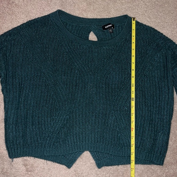 Cozy Teal Knit Sweater - Picture 4 of 5